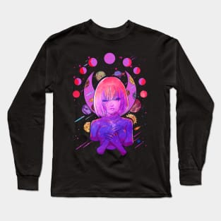 Galactic Celestial Princess Manga Anime Girl Goth Long Sleeve T-Shirt